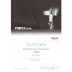Сертификат технического обслуживания PFAFF