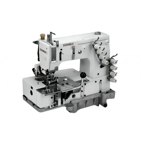 Промышленная швейная машина Kansai DLR1509SPF 1/8-1/8-1-1/8-1/8 (6 игольная поясная для тяж. мат.)