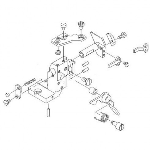 Кронштейн нижнего ножа в сборе с колодкой 132-32756 (5) (original)