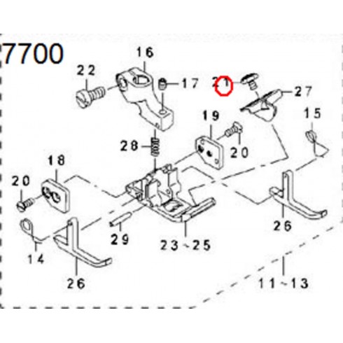 Винт 133-77007 (original) на носик лапки