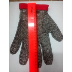 Перчатка кольчужная пятипалая SG515 M (19-21 см) крас.
