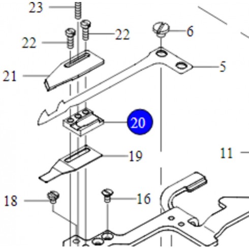 Направляющая нижнего ножа 134-41407 (для UT21, 22) (original)