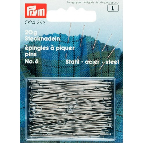 Prym Булавки №6 тонкие 0,60*30мм, 20гр (сталь) 024293