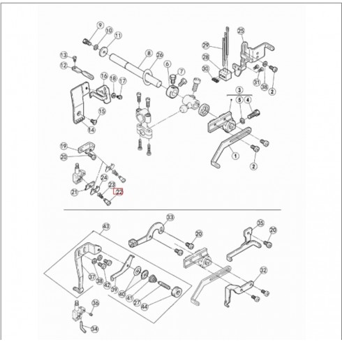Винт нитенаправителя 301S20009 (W09070-2)