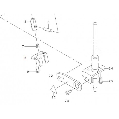 Нож неподвижный 42119002 (8-16 mm)